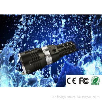 Magnetic Dimmer Switch Waterproof LED Flashlight , 900lm LE